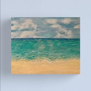 Acrylic painting original Sea coastal painting